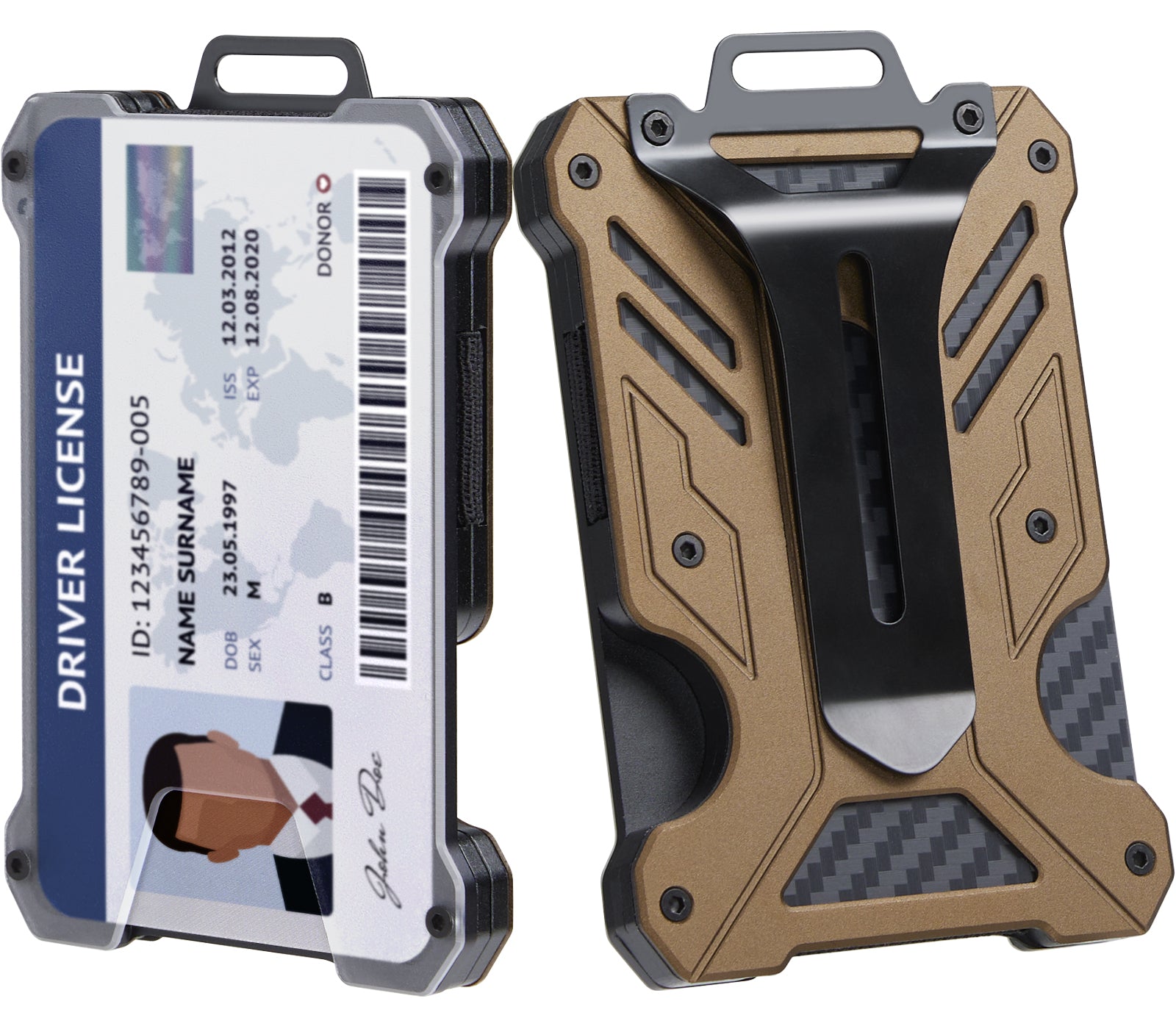 1TG Minimalist Slim Wallet with Money Clip